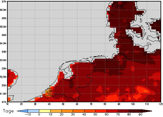 Area mean of this climate scenario: +78 days