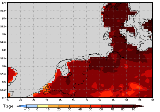 Area mean of this climate scenario: +78 days