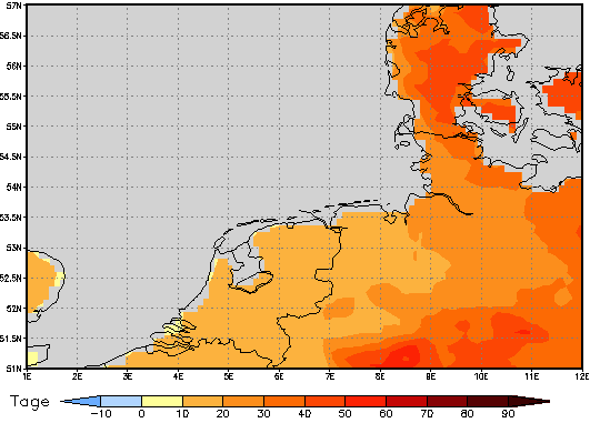 Area mean of this climate scenario: +23 days