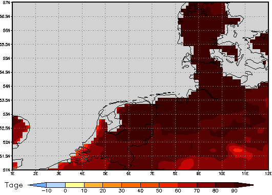 Area mean of this climate scenario: +96 days