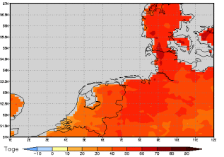 Area mean of this climate scenario: +49 days