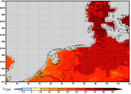 Area mean of this climate scenario: +61 days