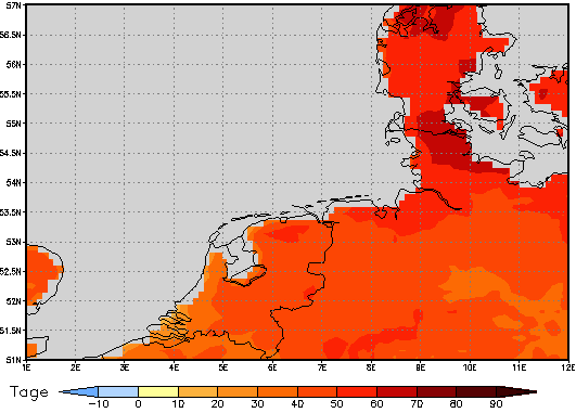 Area mean of this climate scenario: +48 days