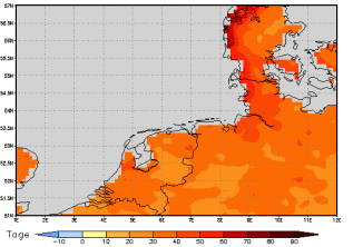 Area mean of this climate scenario: +37 days