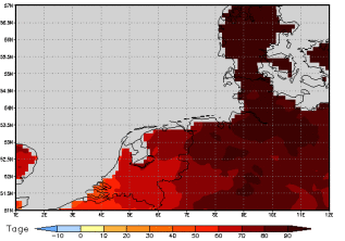 Area mean of this climate scenario: +86 days