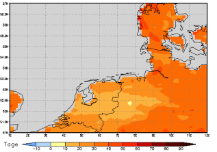 Area mean of this climate scenario: +26 days