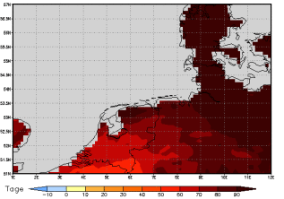 Area mean of this climate scenario: +92 days