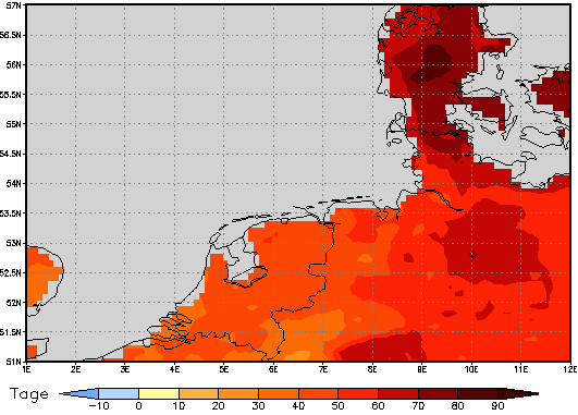 Area mean of this climate scenario: +56 days