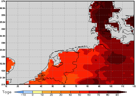 Area mean of this climate scenario: +67 days