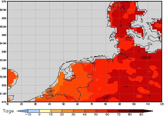 Area mean of this climate scenario: +56 days